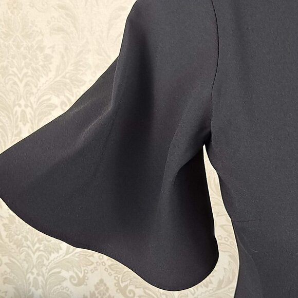 Ann Taylor Petite Size 0P Black Fit & Flare Dress Embellished Choker Collar NWOT - Picture 4 of 12